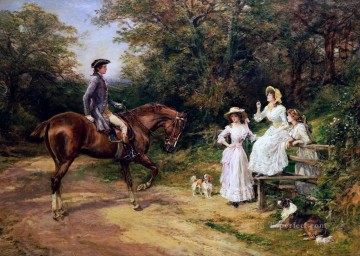 ヘイウッド・ハーディ Painting - ザ・スタイル・ヘイウッド・ハーディの乗馬によるミーティング